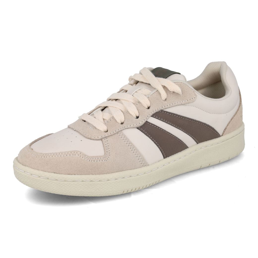 Tênis casual masculino Constantino off white com detalhes em Sintético e solado antiderrapante